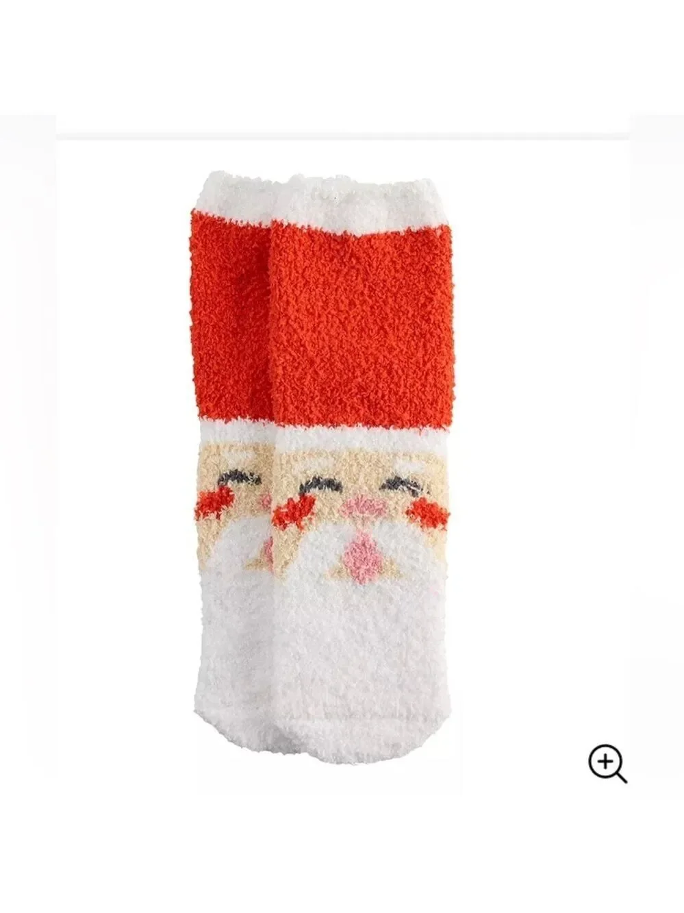 Kohls Shine holiday santa themed fuzzy sock